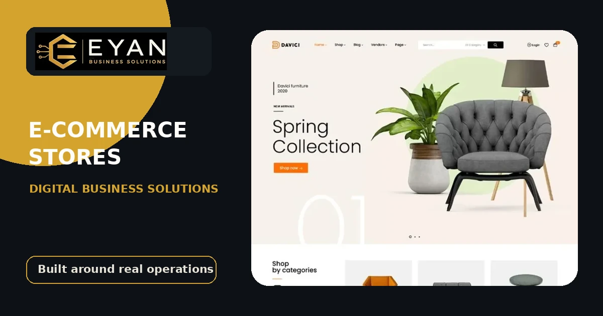 E-commerce product catalog and mobile ordering interface concept